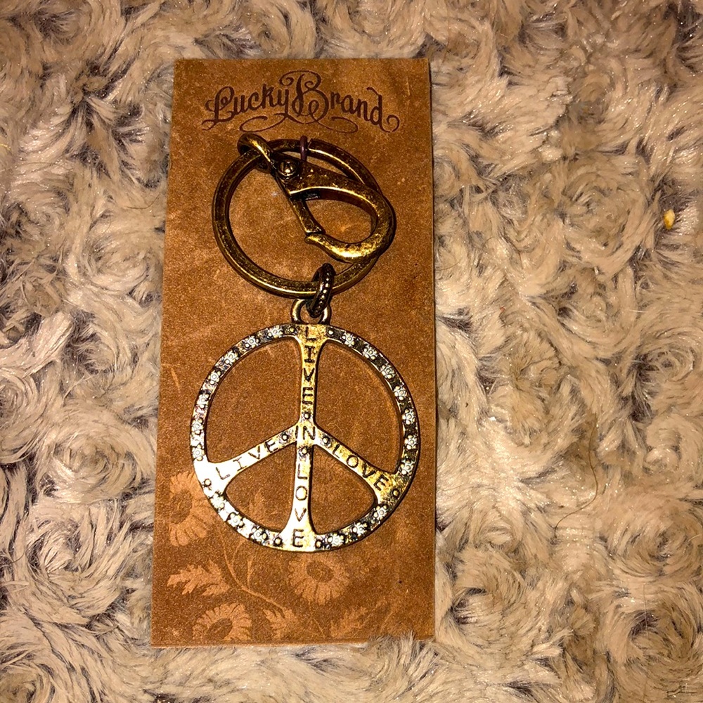 COPY - NWT Lucky Brand peace Sign Keychain